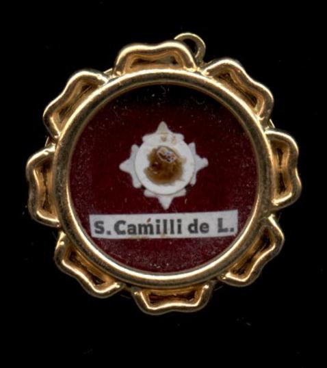 relic theca + document of S.CAMILLI DE LELLIS