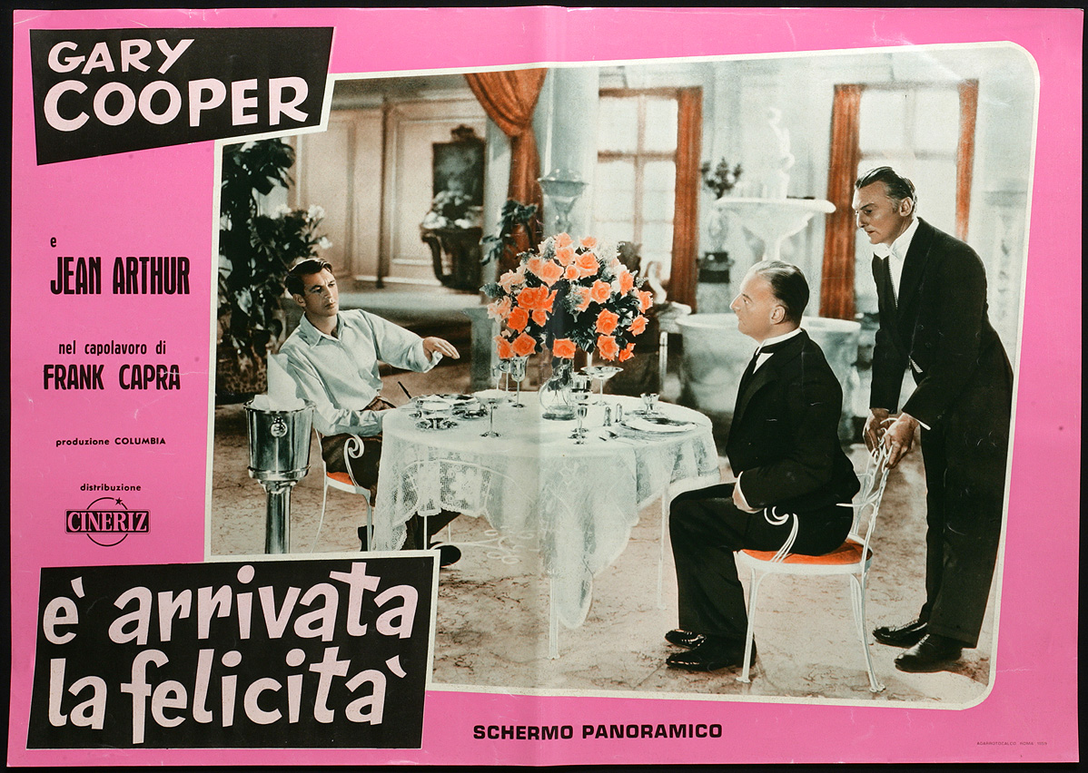 CINEMA fotobusta E ARRIVATA LA FELICITA g.cooper,CAPRA  