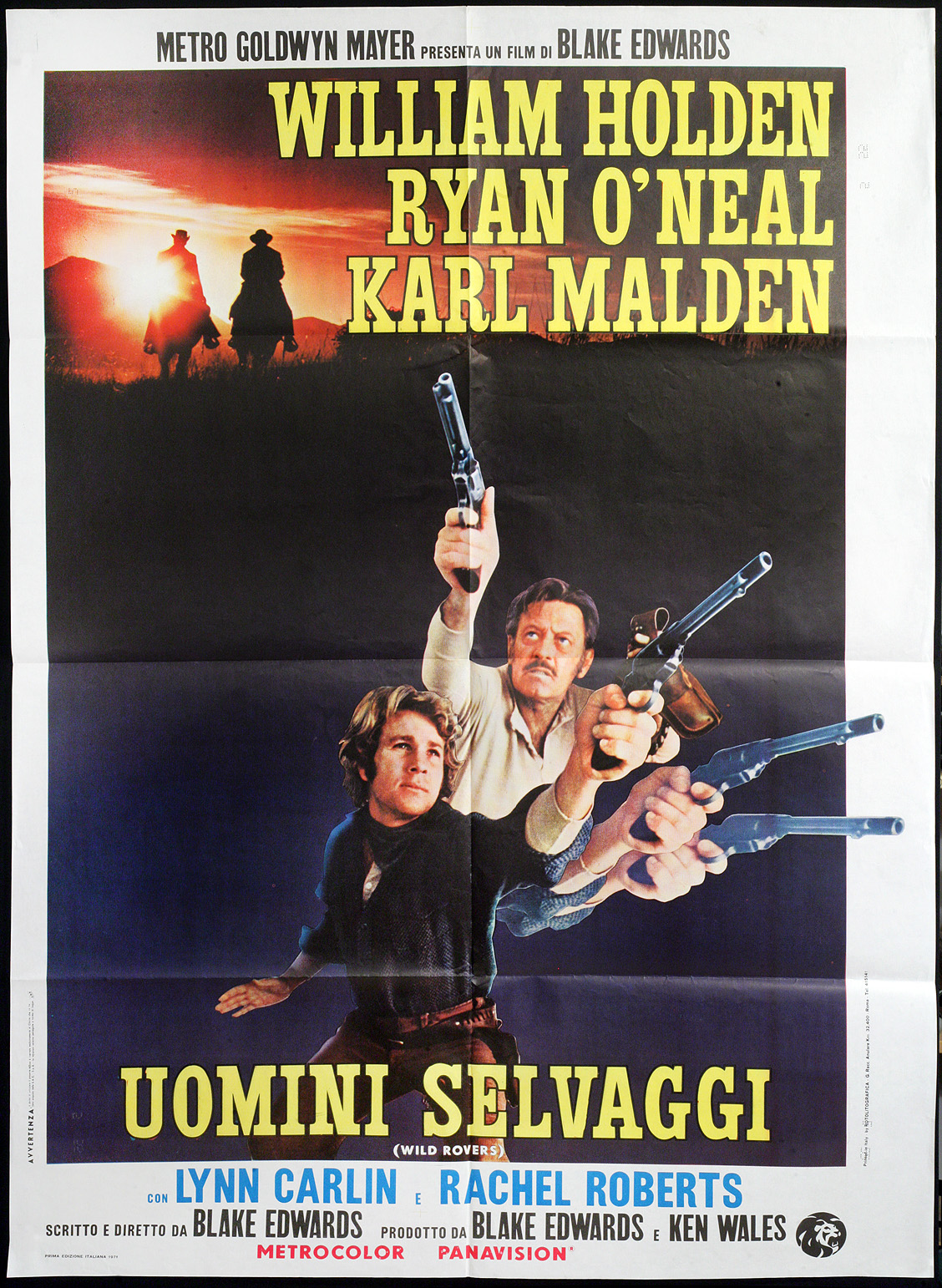 CINEMA manifesto UOMINI SELVAGGI w. holden, k. malden  