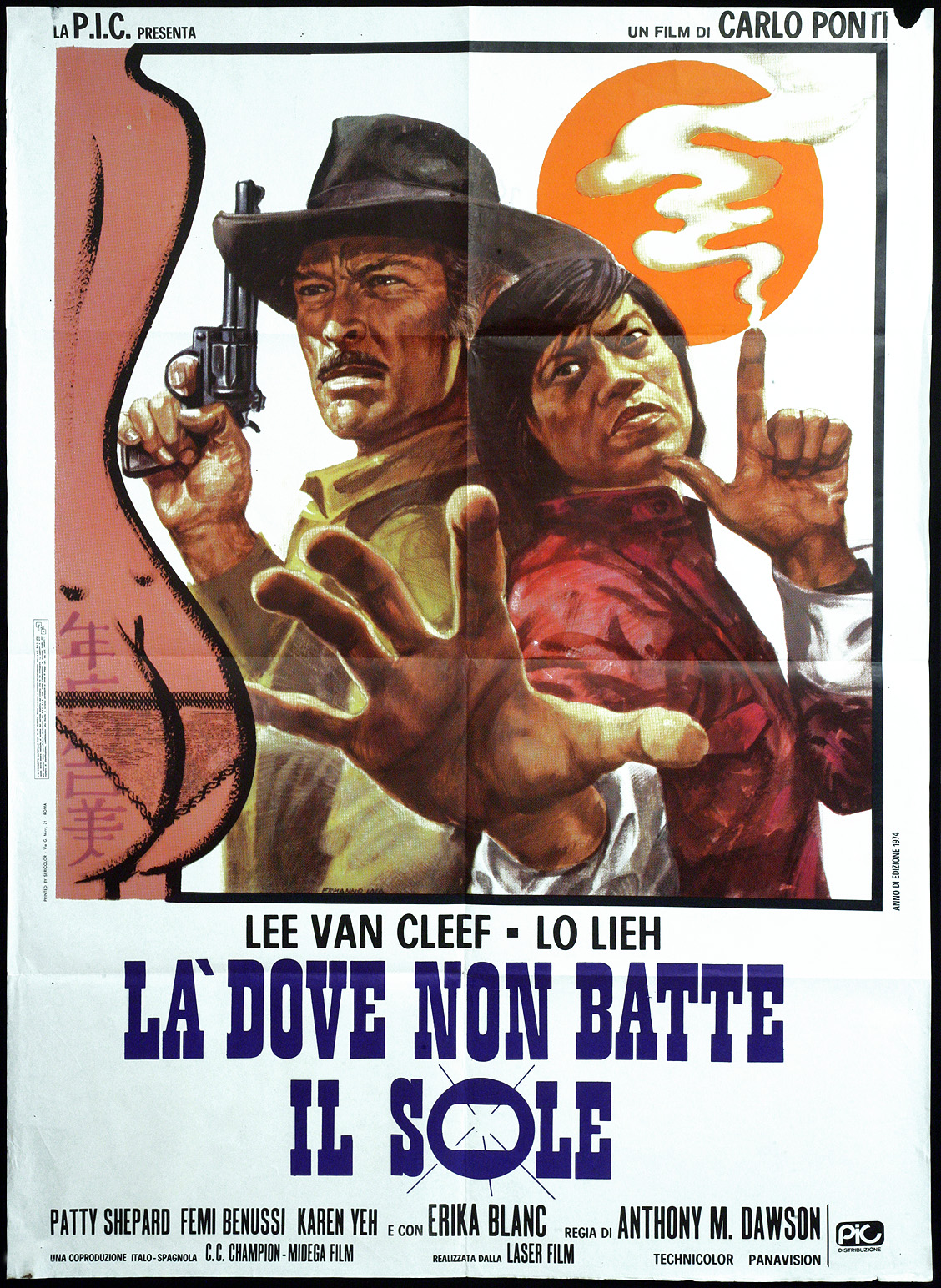 CINEMA manifesto LA DOVE NON BATTE IL SOLE l. van cleef  