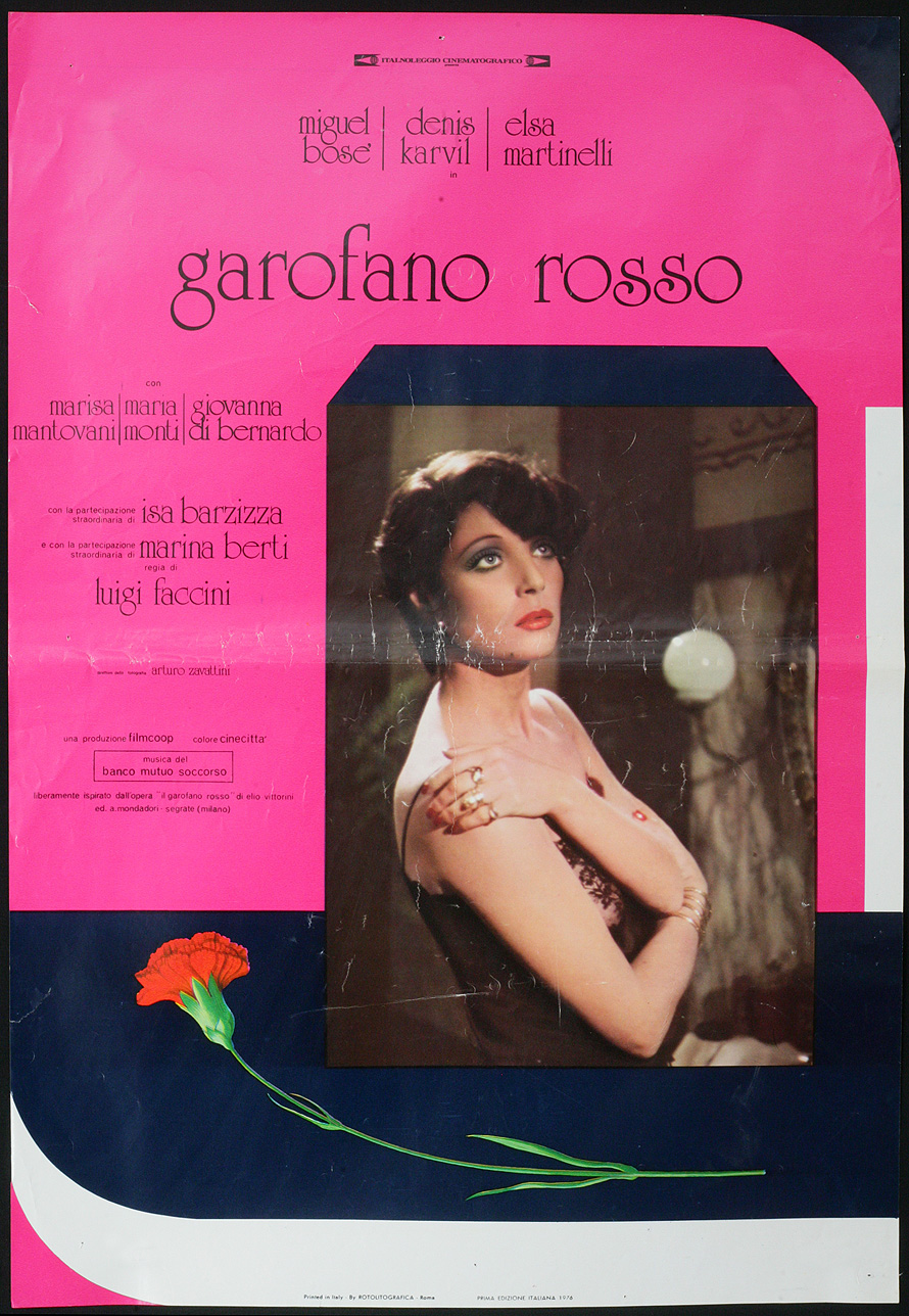 CINEMA fotobusta GAROFANO ROSSO m. bosè,e.martinelli  