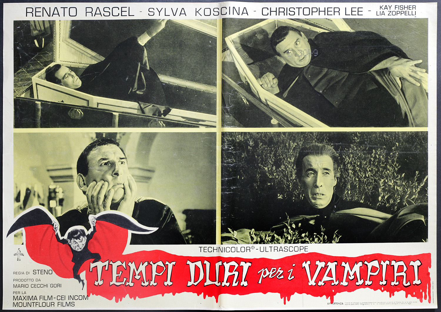 CINEMA fotobusta TEMPI DURI PER I VAMPIRI ch. lee,STENO  